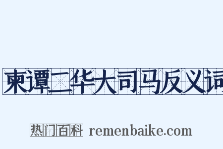 柬谭二华大司马反义词是什么意思的图片